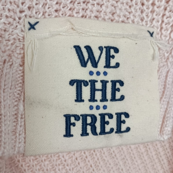 NEW Free People We The Free jamie Linen V-neck Sweater in Starfish Small $168 - Picture 10 of 11